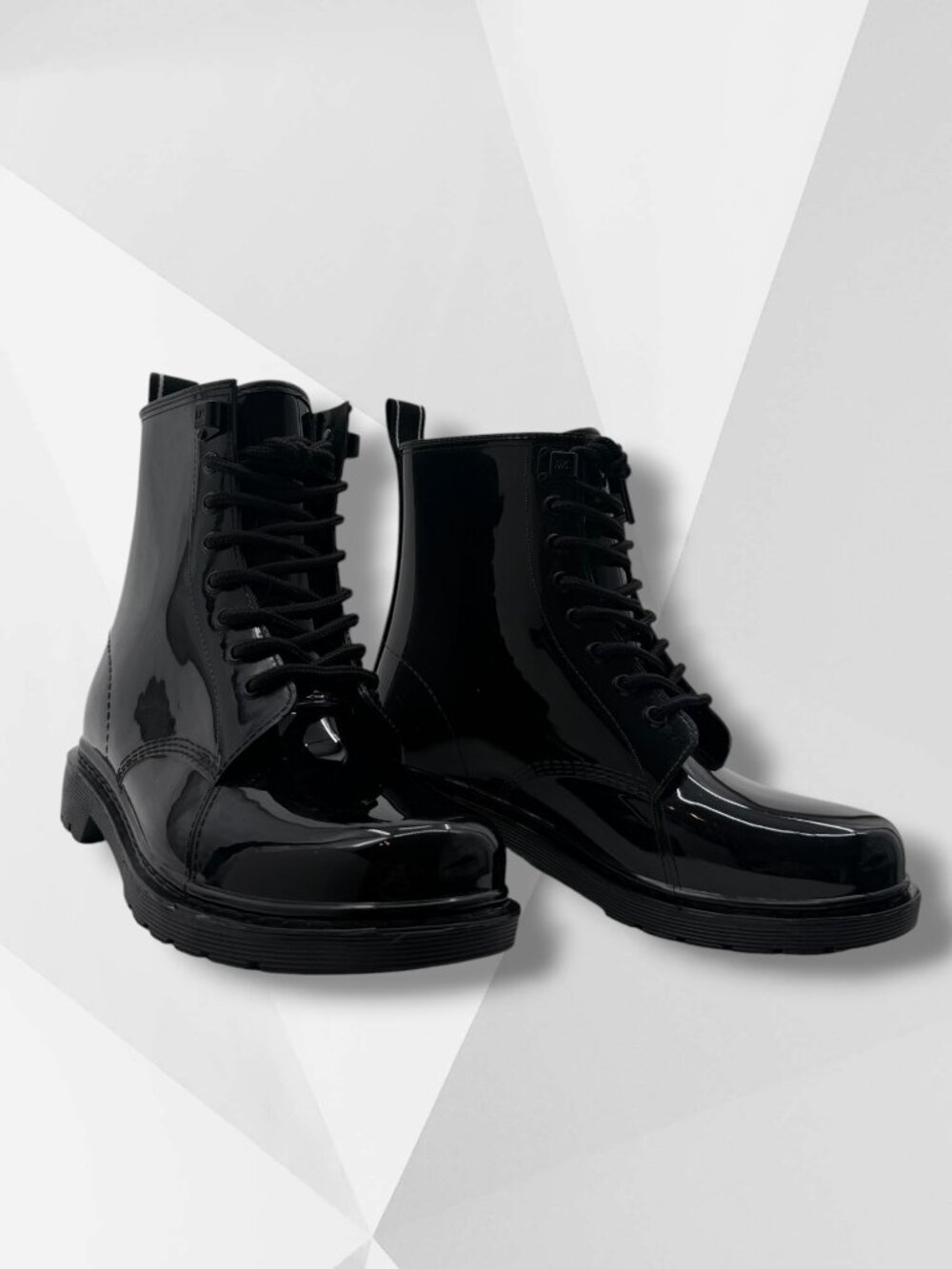 Michael Kors Black Patent Moto Boots 7 - Picture 9 of 9